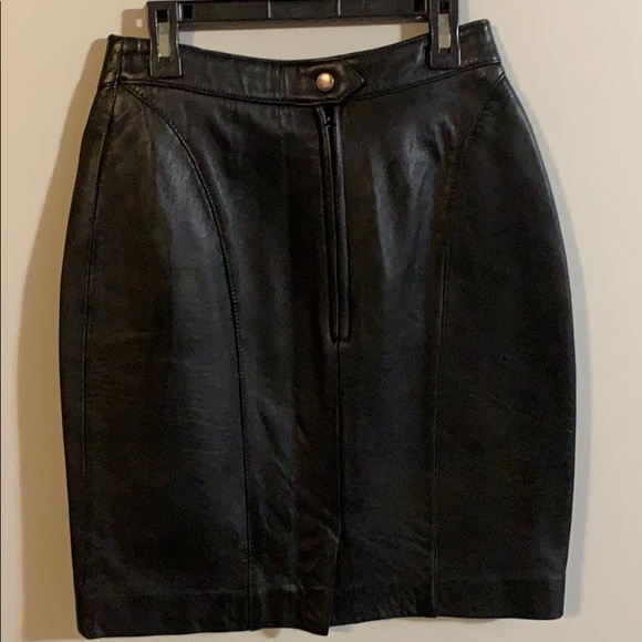 The Limited Genuine Leather Skirt - Picture 2 of 4